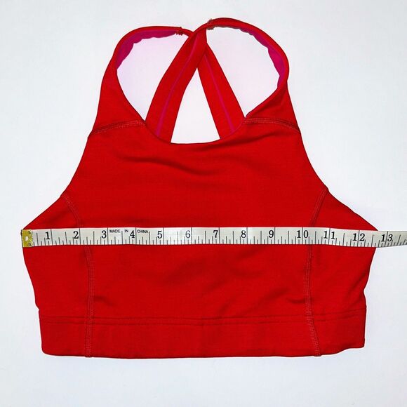 Outdoor Voices TechSweat Key Sports Bra Scarlet Red Stretch Support Pockets XS - Picture 6 of 10
